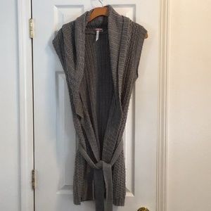 Living Doll long sleeveless hooded sweater